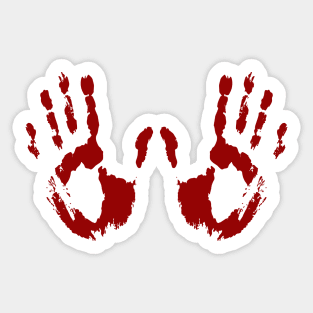 Bloody Handprints Sticker